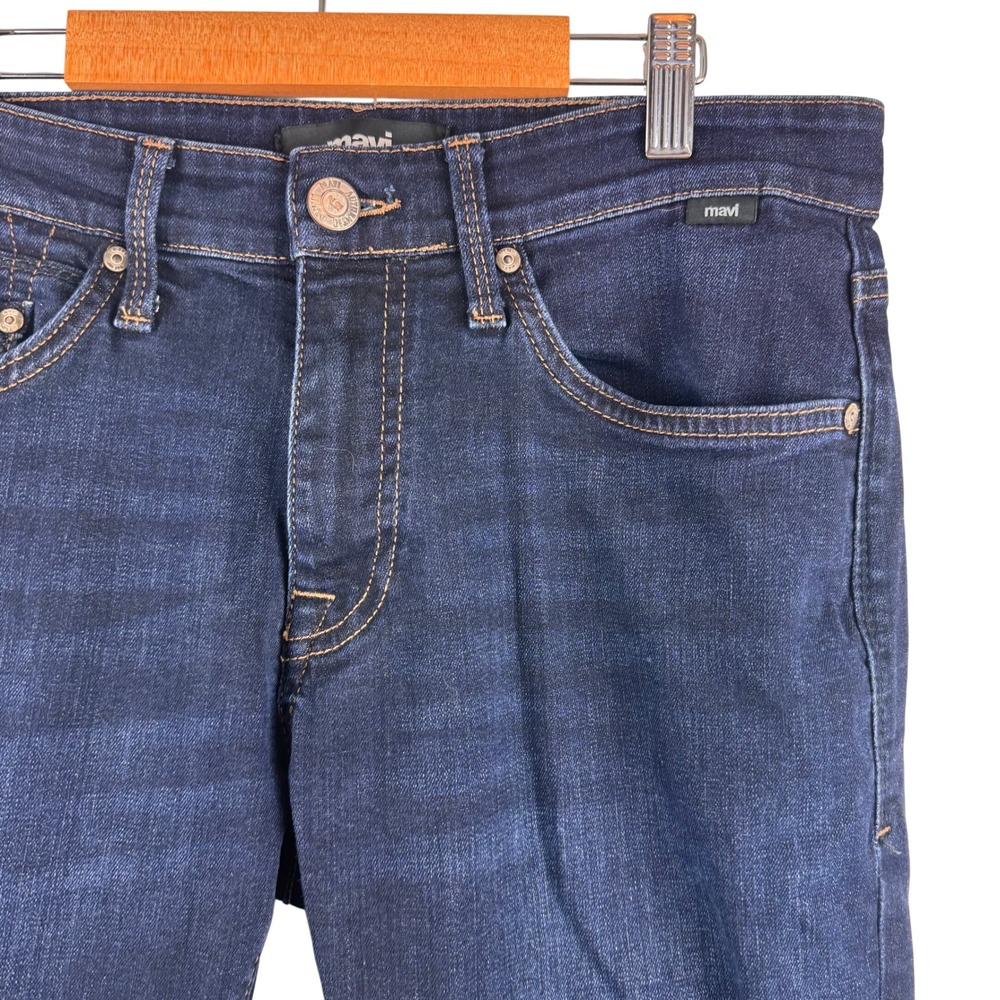 Mavi Jake Slim Leg‎ Mens 31/32 Dark Indigo Stretch Denim Jeans designer trendy